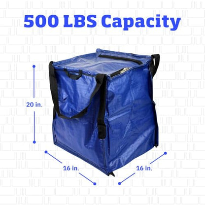 DURASACK 22-Gallon Zipper Top Heavy Duty Storage Tote Bags, Single, Blue - color: Blue, size: Medium