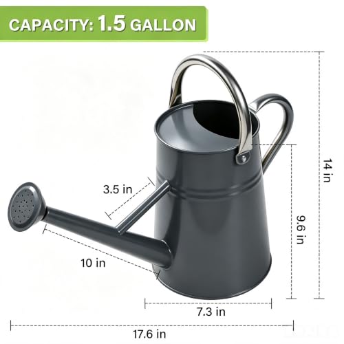 1.5 Gallon Large Watering Can for Outdoor&Indoor Plants - color: Gray