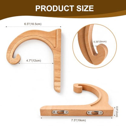 Wooden Wall Plant Hanger Bracket, Arch Hook for Hanging Planters, 2 Pack