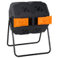 FDW | Outdoor Compost Bin | 43 Gallon | Orange | Dual Chamber Tumbling Bin - color: Orange