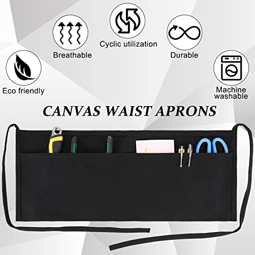 JenPen 4 Pcs Nail Apron Canvas Waist Apron Bulk for Carpenter with 2-pocket