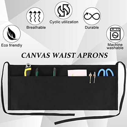 JenPen 4 Pcs Nail Apron Canvas Waist Apron Bulk for Carpenter with 2-pocket