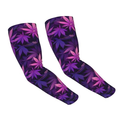 Marijuana Arm Sleeves Cannabis Weed Gardening Sleeves for Women Men - color: Marijuana 062