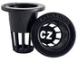 100 Pack - 1 inch Net Pots Cz All Star Round Heavy Duty Net Cups Wide Lip Design - Hydroponics Slotted Mesh