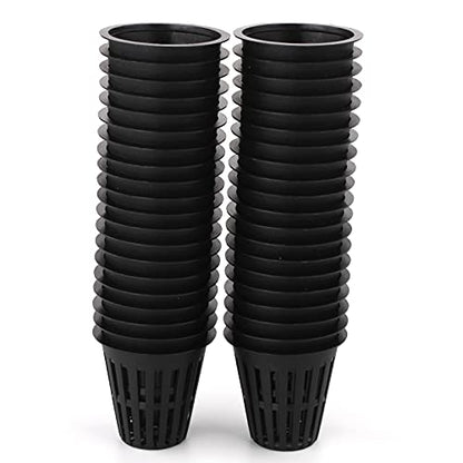 Small Garden Plastic Net Cups Pots Fits in 2 Inch Holes, Set of 40