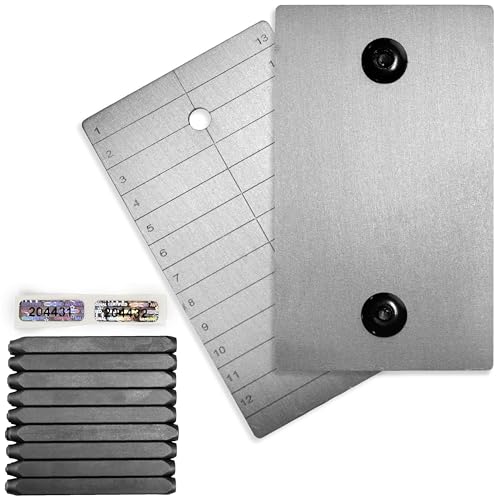 ColdTi - Titanium Bitcoin Seed Plates for Ultra-Secure Ethereum and Crypto Seed Phrase Storage (2 Plates, Numerical Punch Set & Seals) - Premium Seed Phrase Metal - Numerical Punch Set Included - size: Numerical Punch Set