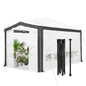 EAGLE PEAK 12x8 Walk in Pop Up Greenhouse, Support Pole, Gray/White - color: Gray/White, size: 12x8