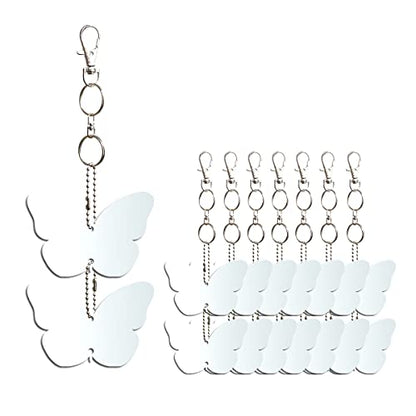 Keep Birds Away Mirror Disc, Hanging Reflectors, 16 Butterfly Discs - size: Butterfly