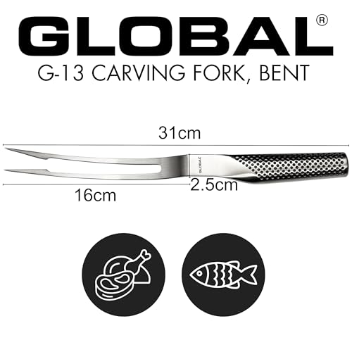 Global 6-1/2 in. Curved Carving Fork G-13