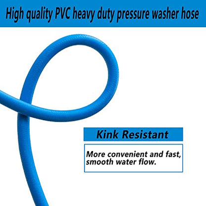 FIXFANS Pressure Washer Hose 1/4" X 25 FT, Kink Resistant Power Washer Hose - size: 25 FT