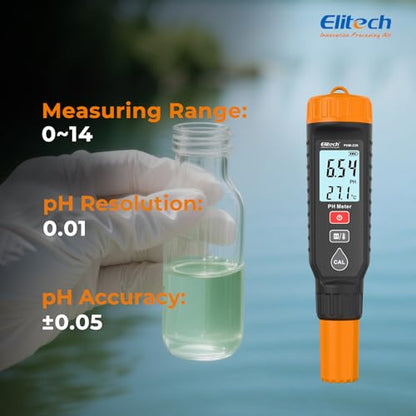 Elitech PHM-230 Professional Digital pH Pen Meter for Water and Solutions