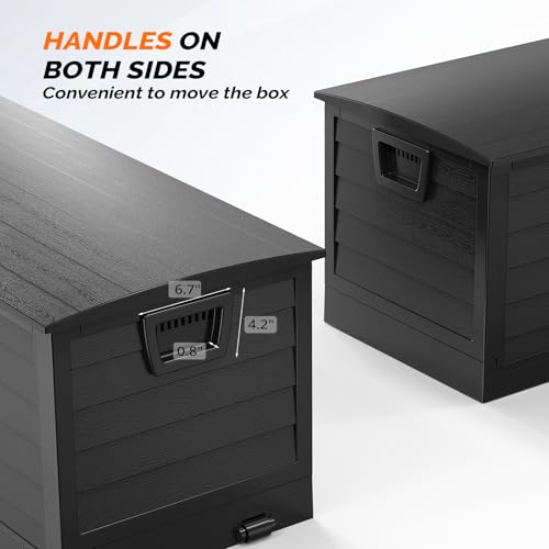 VINGLI 75 Gallon collapsible Outdoor Storage Box - color: Full Black