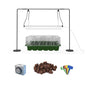Seedling Starter Kit,40-Cell Seed Starter Tray with Huminity Domes 20,5'', Grow Light for Seed Starting, Natural White Spectrum LED Grow Lamp Stand with Outlet Timer,Rapid Rooter Soil