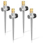 Tioncy 4 Pack Metal Lawn Sprinklers with Adjustable Brass Nozzle, Grey - color: Gray
