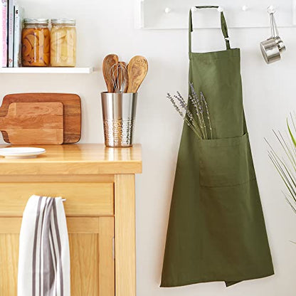 DII Everyday Basic Kitchen Collection - color: Sage, size: Regular Size Chef Apron (Pack of 12)