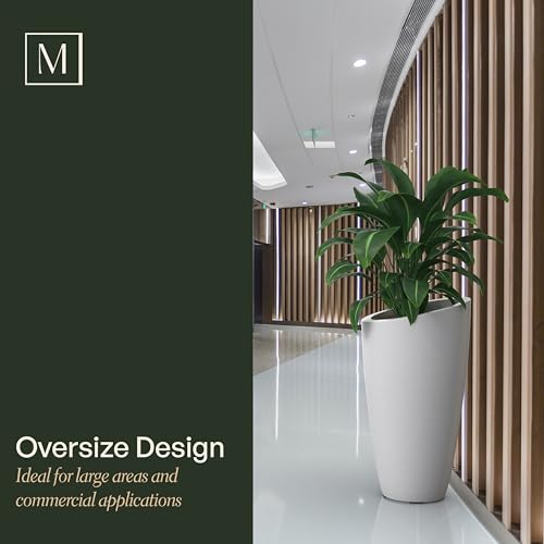 Mayne Modesto 42in Tall Round Modern Planter, Black - color: Black, size: 42 Inch