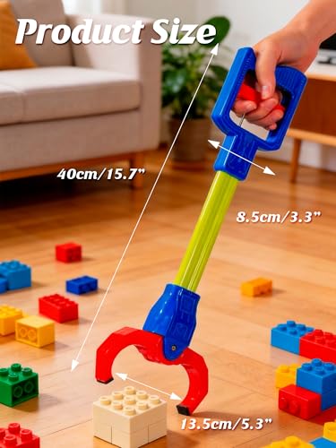 Claw Grabber Toy for Kids, 15.7'' Kids Grabber Claw Pickup Tool, Blue - color: Blue