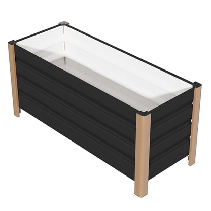 GarveeTech 24"x16"x18" Raised Garden Bed, Alloy Planter Bed