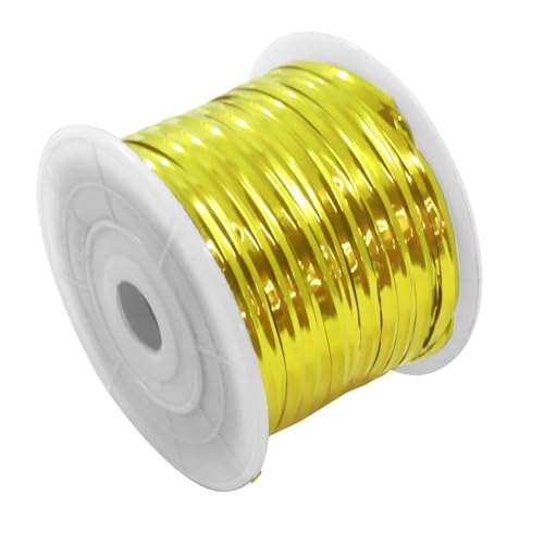 100 Yards Metallic Twist Ties Roll, 4mm, Gold - color: Gold