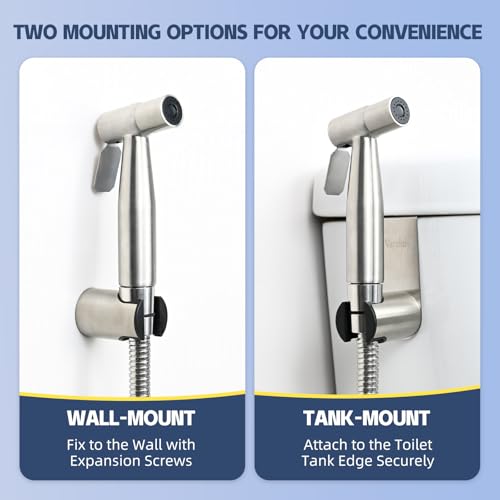 Vayzluiy Handheld Bidet Sprayer for Toilet, Adjustable Water Pressure - style: Stainless Steel