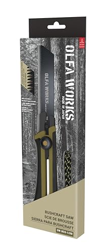 OLFA WORKS Serrated Knife (OW-BCS-1/OD) - Ratchet Lock Handle, Olive - color: Olive