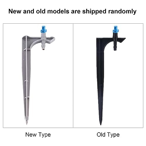 Garden Irrigation System, 20Pcs/Bag Irrigation Dripper with Ground Insert Fruit Tree Drip Irrigation Emitters for 1/4 inch drip Irrigation tubing(90 Degree with Plunger) - size: 90 degree with plunger