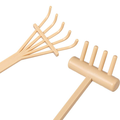 6pcs Mini Zen Garden Rake Tool, DIY Sand Zen Garden Tools for Office, Elegant Zen Garden Tools, Meditation Rock Sand Garden Accessories(Black)