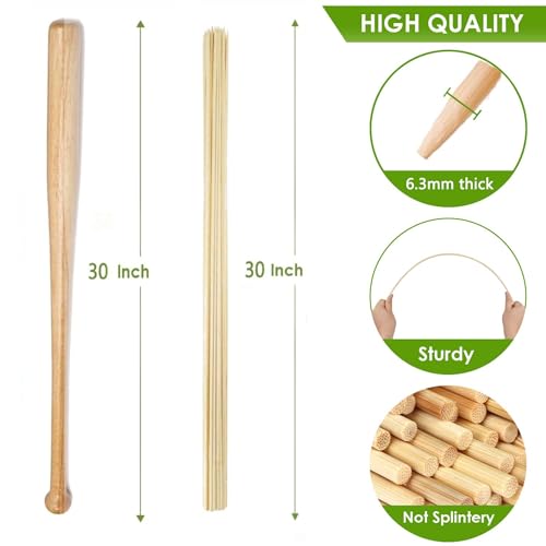 100 PCS 2.5FT Bamboo Plant Stakes, 6.3mm Thick - size: 30 inch