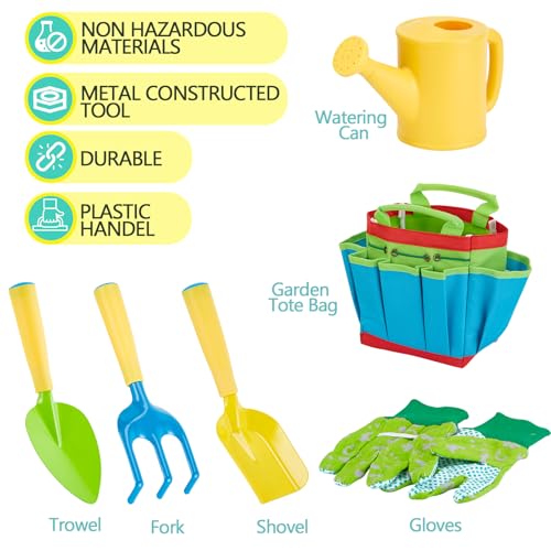 FITNATE Kids Garden Tools Set,6 PCS, Aged 3+ - color: Multi