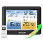 Raddy WM6 Wireless Weather Station, Rechargeable Battery, Black - color: Black