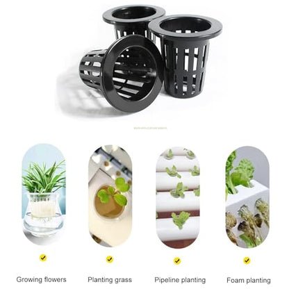 2.75inch Garden Plastic Slotted Mesh Net Cups Pots, Round Net Cups Pots Plant Net Pot Bucket Basket for Hydroponics (25 pcs) - color: 25pcs, size: 2.75 Inch