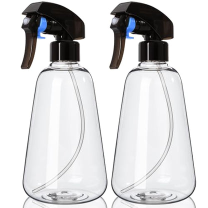 Spray Bottle 2 Pack, 16oz - Ultra Fine Mist, Plant Mister Indoor, Funnel - color: Clear