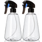 Spray Bottle 2 Pack, 16oz - Ultra Fine Mist, Plant Mister Indoor, Funnel - color: Clear