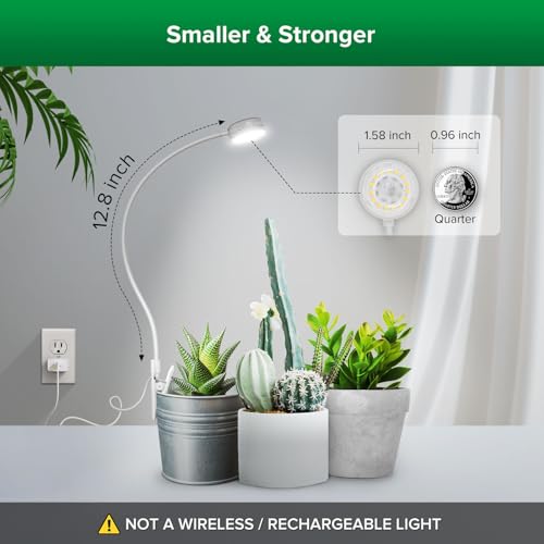 SANSI Grow Lights for Indoor Plants, Pot Clip-On Plant Light, 2-Pack - size: 2-Pack