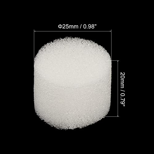 MECCANIXITY 100pcs Hydroponic Sponges, 1" Growing Media Cylindrical Sponges for Home Vegetable Flower Planting, White - color: White, size: 1"