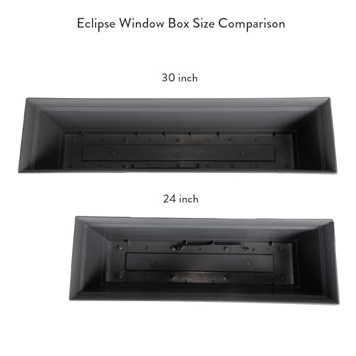 The HC Companies 30" Eclipse Plastic Window Box 7.76"x29.98"x6.57" Plastic Eclipse in Warm Gray Color - color: Warm Gray, size: 30"