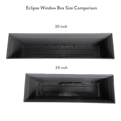 The HC Companies 30" Eclipse Plastic Window Box 7.76"x29.98"x6.57" Plastic Eclipse in Warm Gray Color - color: Warm Gray, size: 30"