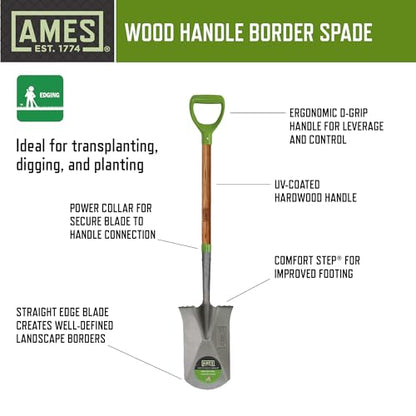 AMES 3-pc. Small Spaces Gardening Kit with Border Spade, Digging Fork, and Round Point Shovel