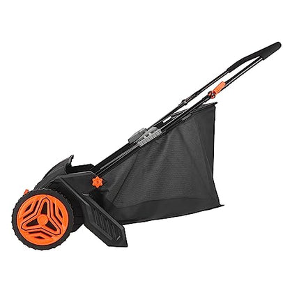 VEVOR Push Lawn Sweeper 21" Leaf & Grass Collector 3.5 cu. ft. Hopper Bag