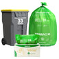 30-33 Gallon Compostable Trash Bags Liners Flat-Top, Heavy Duty Extra Thick 1.28 Mil, 124.92 Liter, 30 Bags, Lawn, Yard, and Restaurant Use, ASTM D6400, US BPI Certified - color: 33 Gal