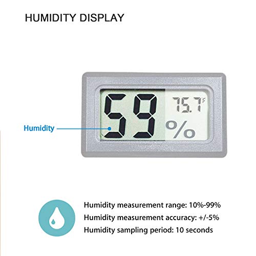 4-Pack Mini Indoor Temperature Humidity Meters Digital Gauge