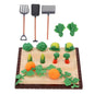1 Set Mini Shovel Rake Farm Model Kit, Vegetable Figurines Mini Garden Tools, Dollhouse Decorations Miniature Field Scene Landscape Outdoor Small Ornament
