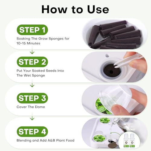Ahopegarden 120 Pcs Seed Pod Kit for Aerogarden, Highly Breathable Hydroponics Replacement Pods Compatible with Most Indoor Hydroponic Systems,120 Grow Sponges & 120 Pod Labels - style: 120Pcs Hydroponic Pod kits