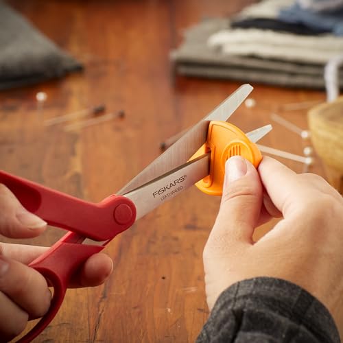 Fiskars 8" Left-Handed All-Purpose Scissors for Fabric & Crafts, Red - style: Left-Handed