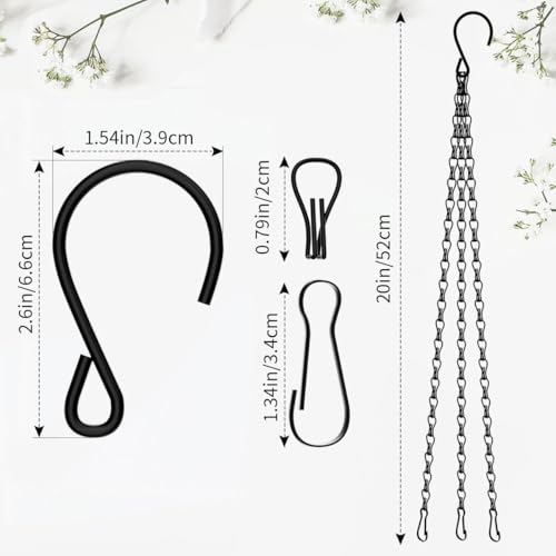 4PCS 20In Hanging Basket Chains, Chains for Hanging Baskets, Hanging Plant