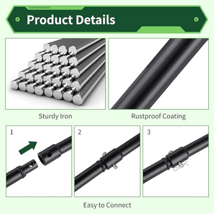 3 Auger Extension Bits 3/4in Shaft, 7.7/11.4/19.3in Bars for Earth Drilling - color: Regular version