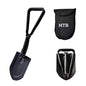 22.8 Inch Black Military Folding Camping Shovel,High Carbon Steel Entrenching Tool w/Wood Saw Edge and Tactical Carry Case - color: 22.8 IN Black