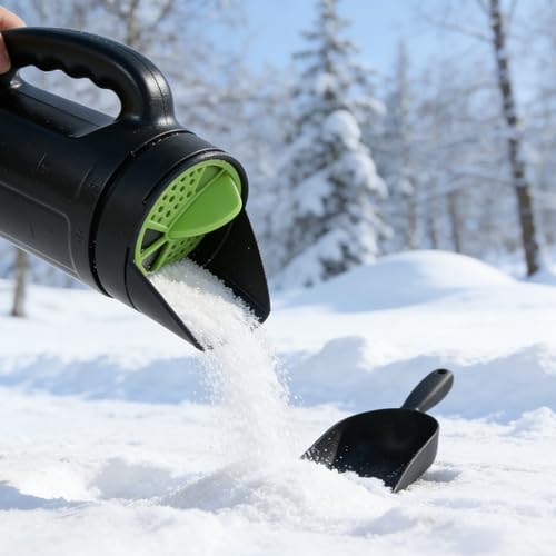 Handheld Spreader 80 Oz Large Capacity, Multi-Use Lawn Spreader with Adjustable Openings, Hand Spreader Shaker for Grass Seed, Fertilizer, Ice Melt & Snow Salt, Ideal for Garden, Yard & Lawn Care