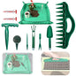 Bonsai Tools Kit 10Pcs Indoor & Outdoor Gardening Tool Potting Mat