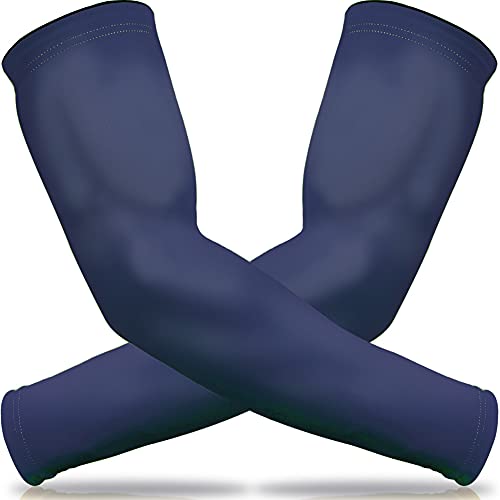 beister UV Protection Arm Sleeves for Men & Women, UPF 61+ Cooling Cover - color: Blue, size: XX-Large